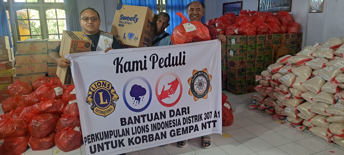 Lions Indonesia Distrik 307 A1 Salurkan Bantuan untuk Korban Gempa NTT