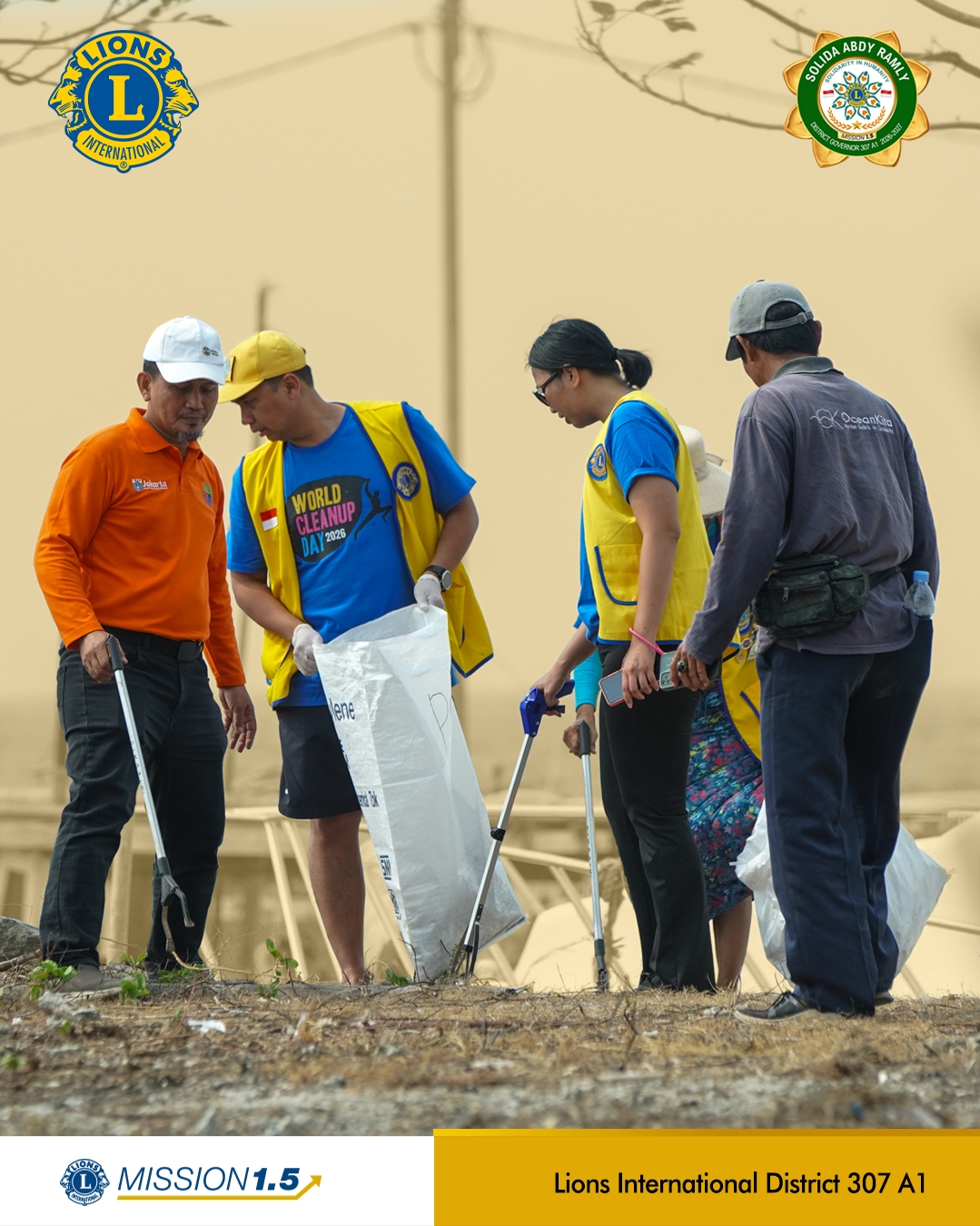 World Cleanup Day 2026 — Lions Club District 307-A1 & B1 Bersihkan Pantai Pulau Untung Jawa